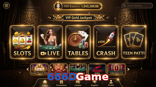 Main screen of 666DGame casino page for PK players