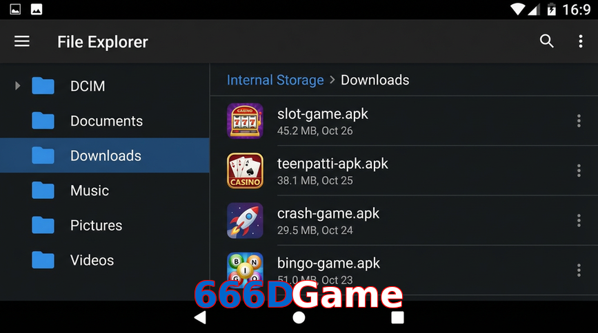 Main screen of 666DGame gameapk page for PK players